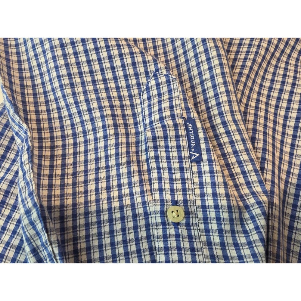 New York Rangers Antigua Mens Medium Long Sleeve Plaid Button Up With... - Picture 4 of 10